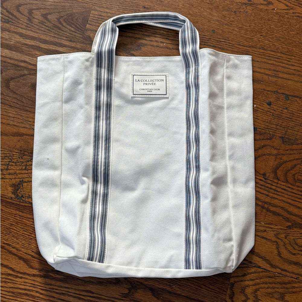 Christian Dior White Tote Bag gift with purchase item New!!